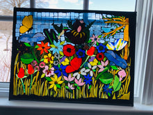 Load image into Gallery viewer, Mosaic Stained Glass Field of Flowers