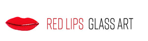 Red Lips Glass Art