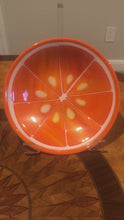 Load and play video in Gallery viewer, Fused Glass Orange Bowl
