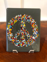Load image into Gallery viewer, Fused Glass Peace Sign-Grey
