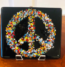 Load image into Gallery viewer, Fused Glass Peace Sign
