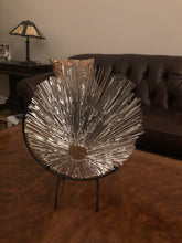 Load image into Gallery viewer, Clear Textured Fused Glass Sculpture
