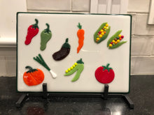 Load image into Gallery viewer, Fused Glass Vegetable Plaque
