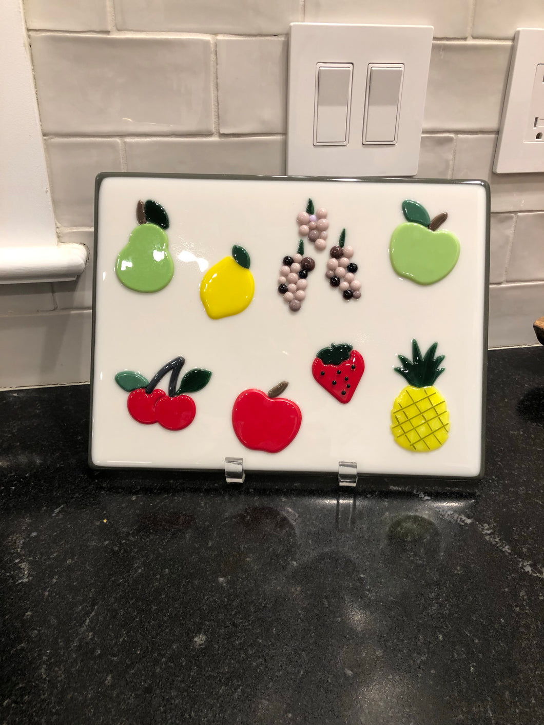 Fused Glass Fruit Plaque